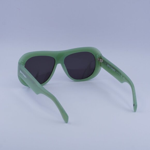 Palm Angels PERI103 ELFIN 5007 Sunglasses Green Aviator Frame, Grey Lenses - Picture 5 of 9